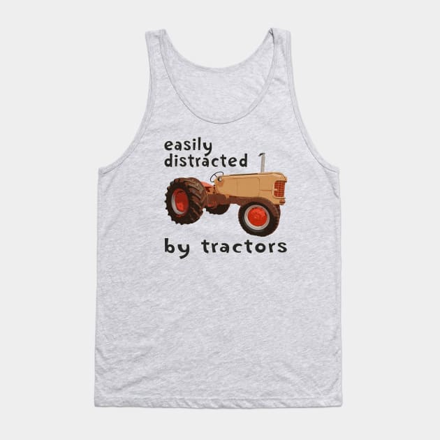retro easily distracted by tractors Tank Top by seadogprints